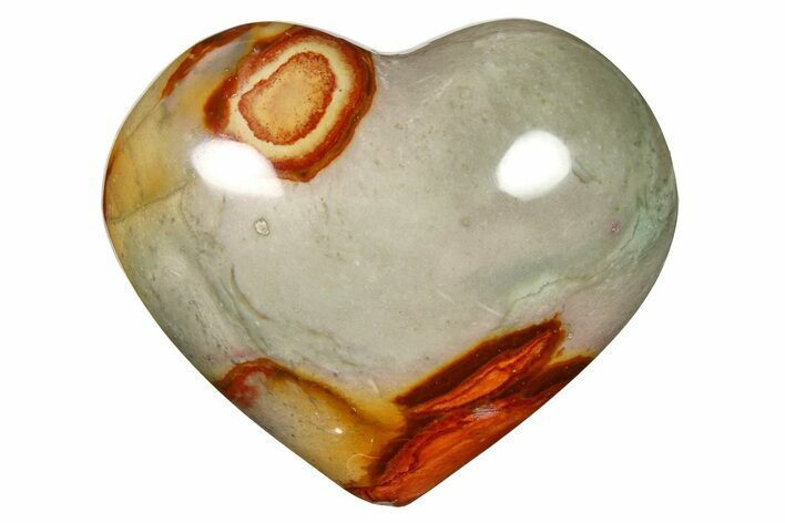 Wide, Polychrome Jasper Heart - Madagascar #277949